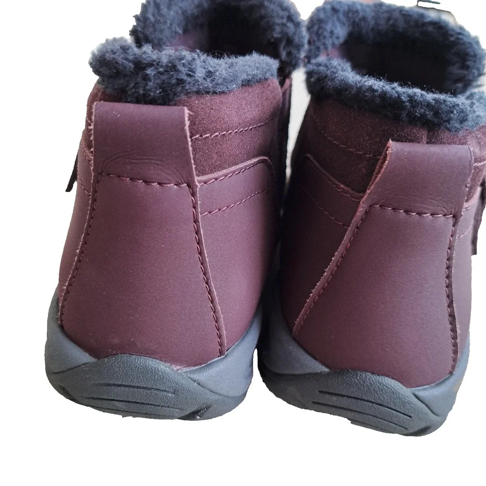 NEW Easy Spirit‎ Women's Burgundy Suede  Zipper Flat Ankle Boots 10 N